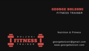 George Bolzoni Fitness Business Card